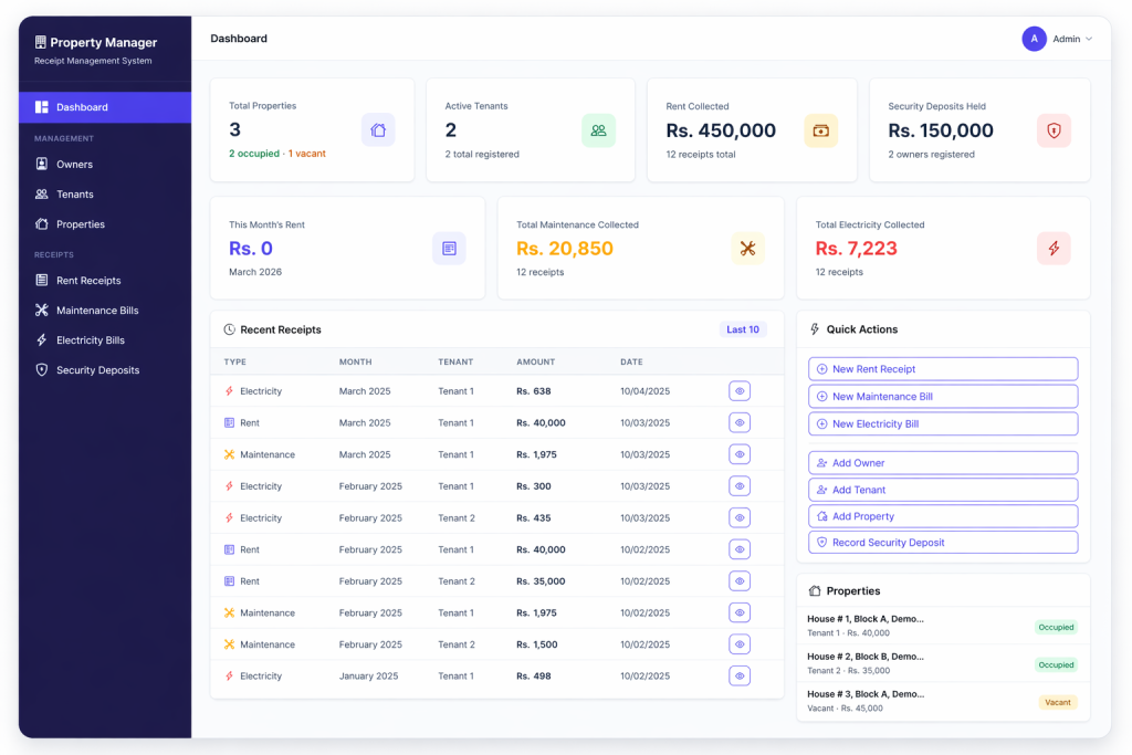 Property Management Dashboard