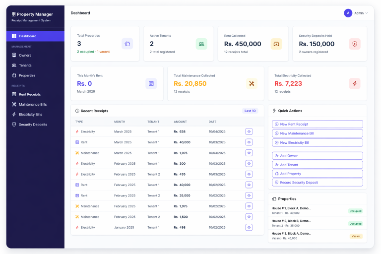 Property Management Dashboard